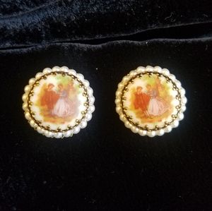 Vintage West Germany pearl earrings